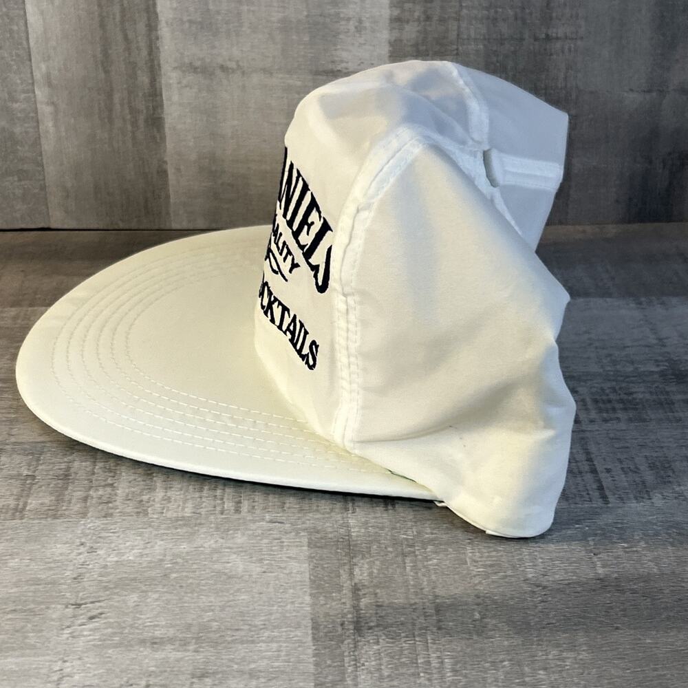 VTG Jack Daniels Country Cocktails Long Bill Hat Adjustable White Embroidered - Picture 4 of 8